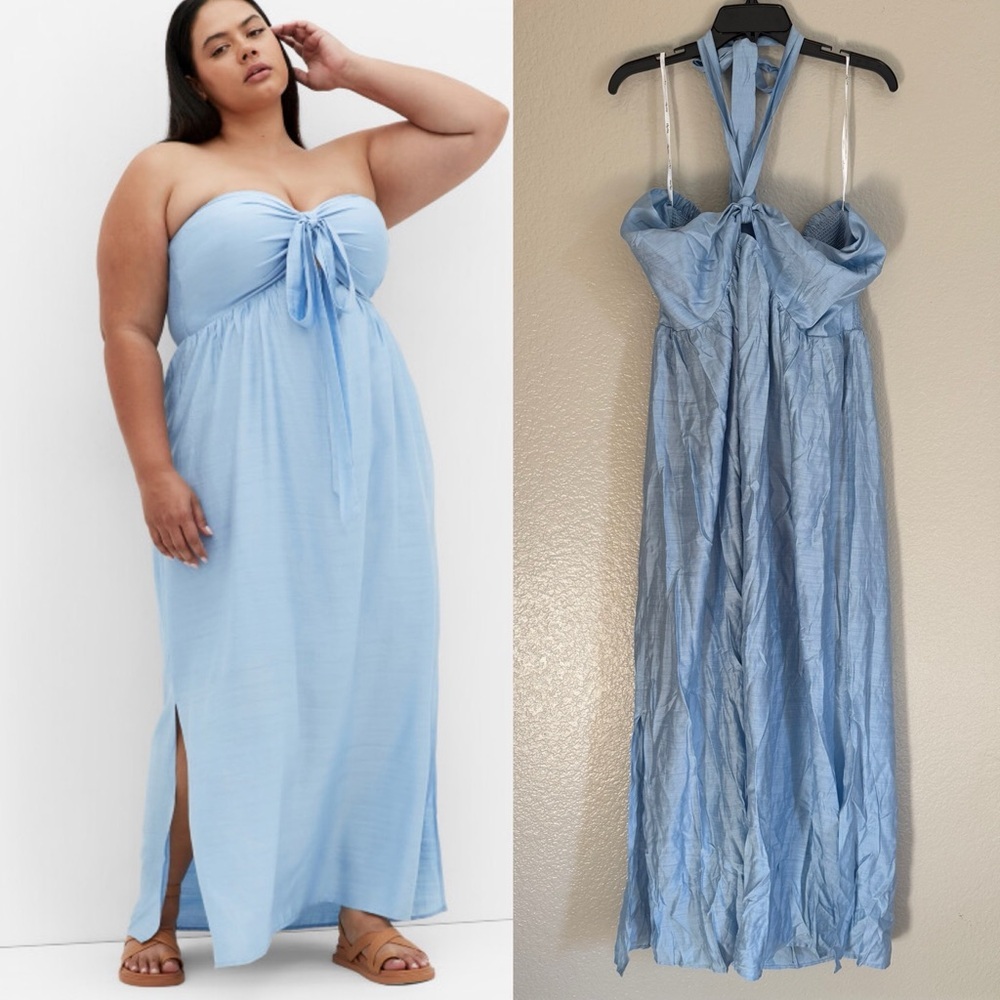 City Chic Peta Serene Maxi Dress baby blue - Picture 1 of 6